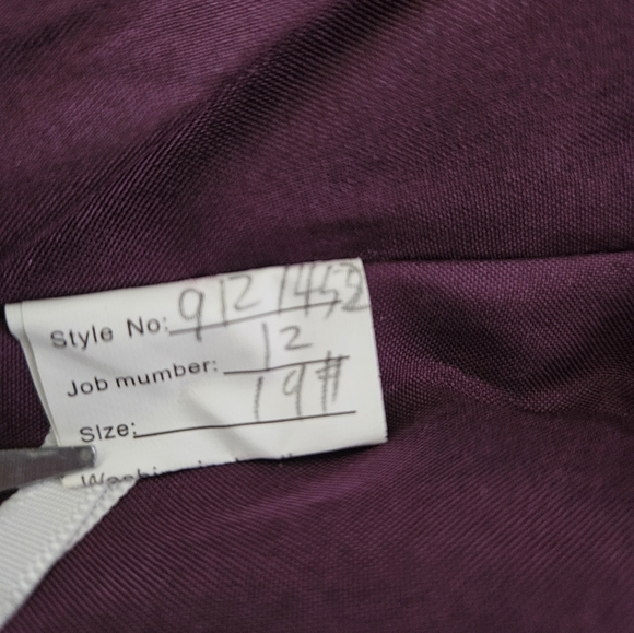 NWT Fashion Purple Formal Lace Beaded Dress Size 14 - Picture 7 of 8